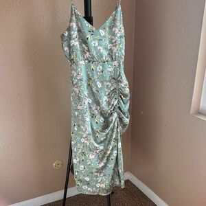 Socialite Mint Floral Midi Dress
